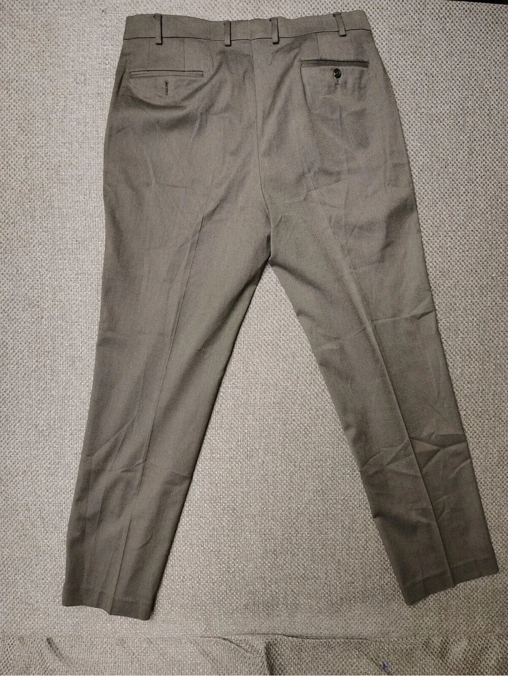 Lauren Ralph Lauren Men Dress Pants 38x32 Olive Brown Flat Front Slacks 38W 32L